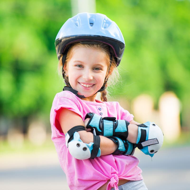 Girl on roller skates