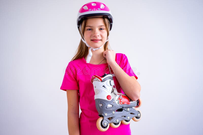 Girl on roller skates stock photo. Image of fashion 107245834