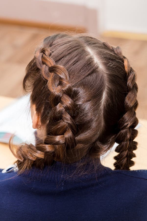 The Girl S Hairstyle is Braided in Two Braids with a Close-up Parting. Stock Image - Image of dreadlocks, style: 217375603 The Girl S Hairstyle is Braided in Two Braids with a Close-up Parting. Stock Image - Image of dreadlocks, style: 217375603