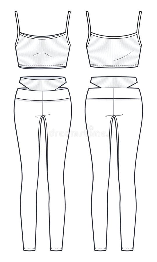 Premium Vector  Women's leggings fashion cad vector illustration