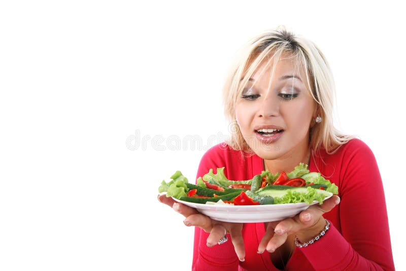 Girl with salad