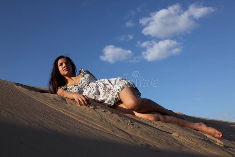 girl in sand
