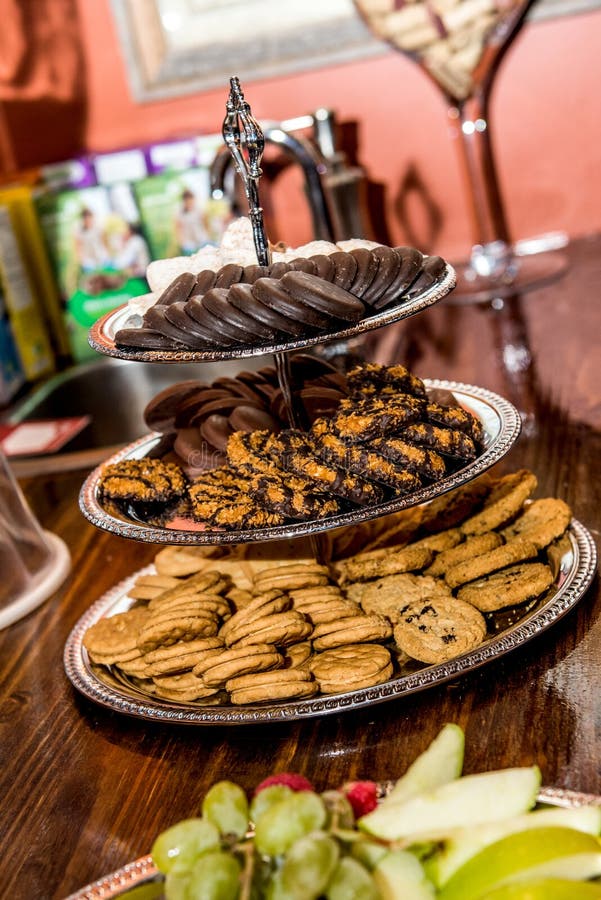 Girl Scout Cookie Tray stock photo Girl Scout Cookie Tray stock photo