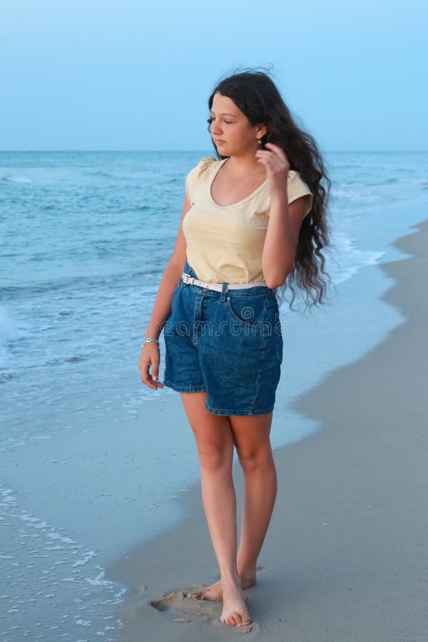Teenage Girl Blue Bikini Sea Shore Stock Photos - Free & Royalty-Free Stock  Photos from Dreamstime