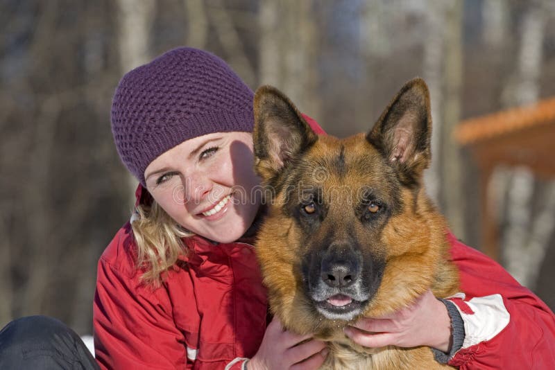 Girl and shepherd