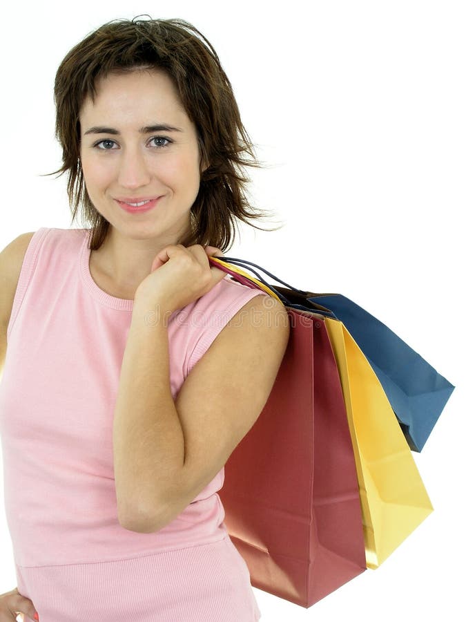 Girl With Shopping Bags Royalty Free Stock Images Image 261769