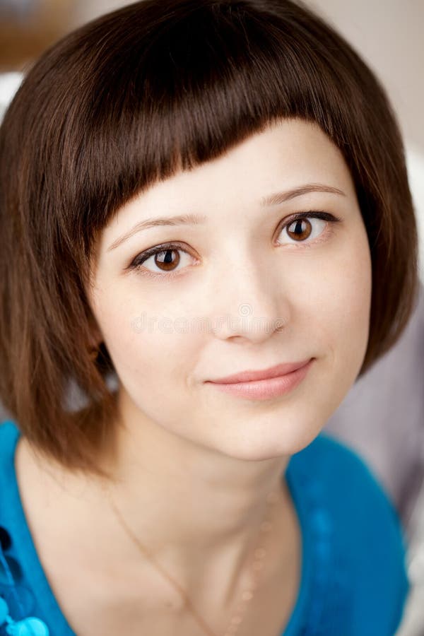  Girl  with short  hair  stock image Image of female adult 