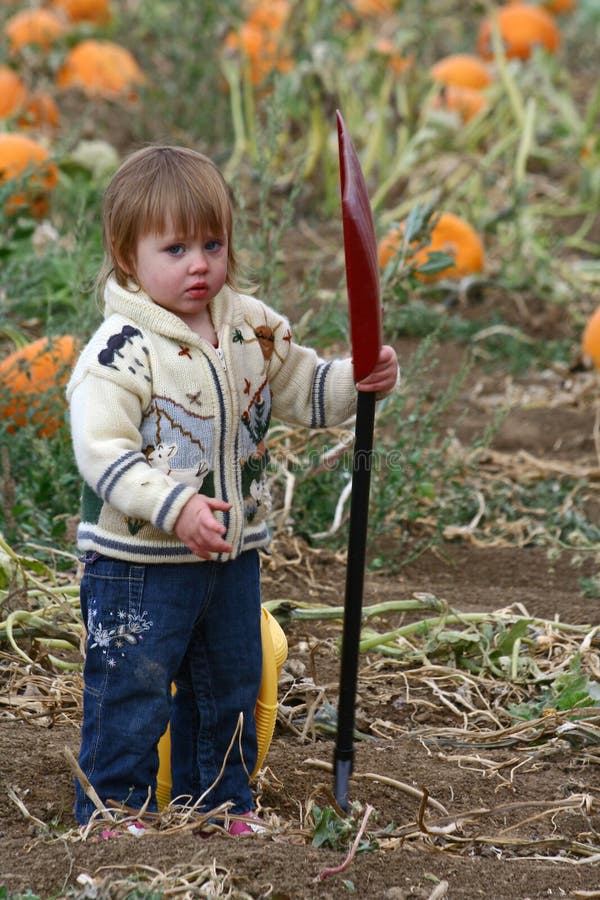 Girl with a Shovel stock image. Image of states, america 21852765