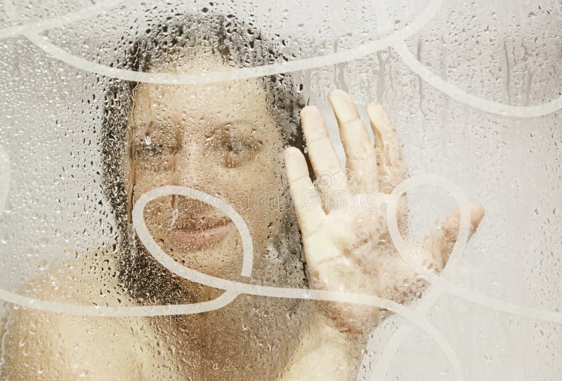 Girl in the shower stock image. Image of beautiful, home 44869941