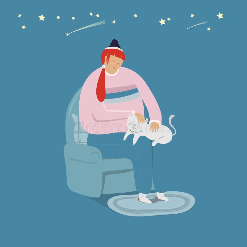 Cat On Couch Cartoon