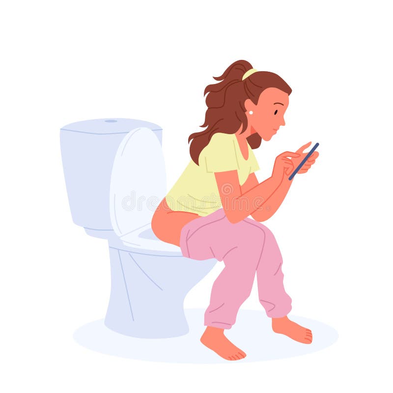 Girl Pooping On The Toilet