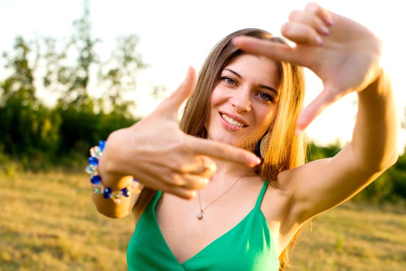 Girl smiling