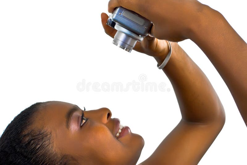 Girl with a snmall camera