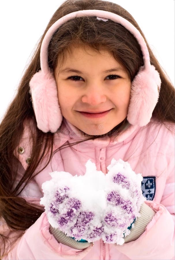 Girl and snow