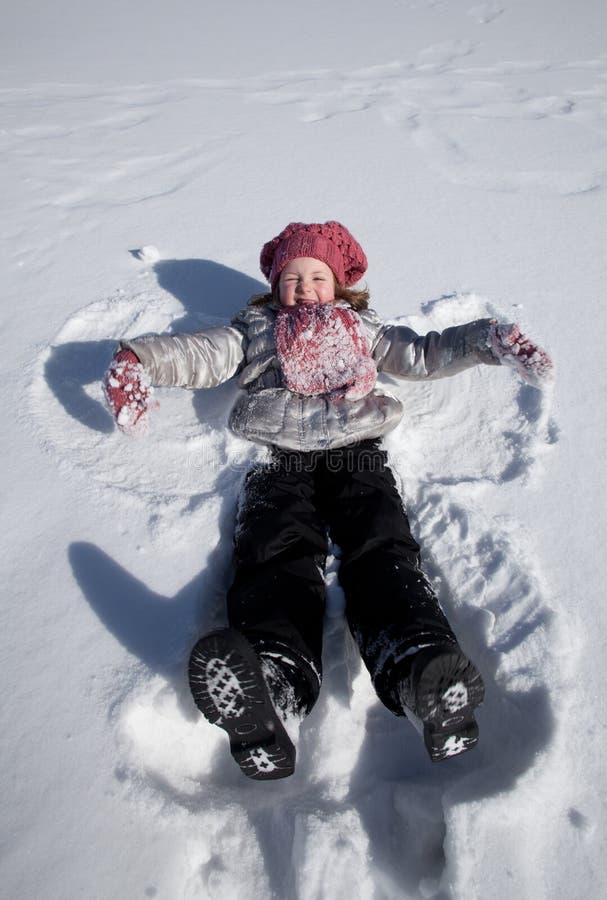A girl on snow