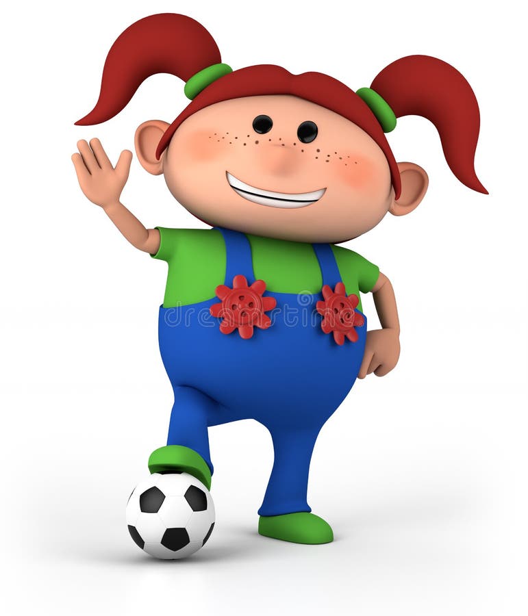 Girl with soccer ball