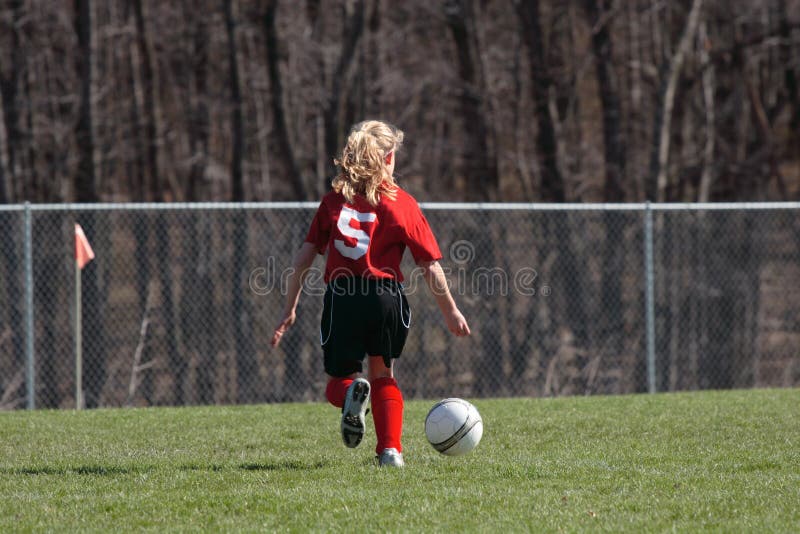Girl at Soccer Field 12 royalty free stock photography Girl at Soccer Field 12 royalty free stock photography