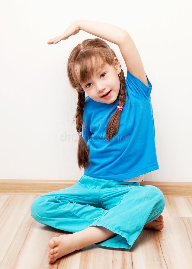 Girl stretching the muscles