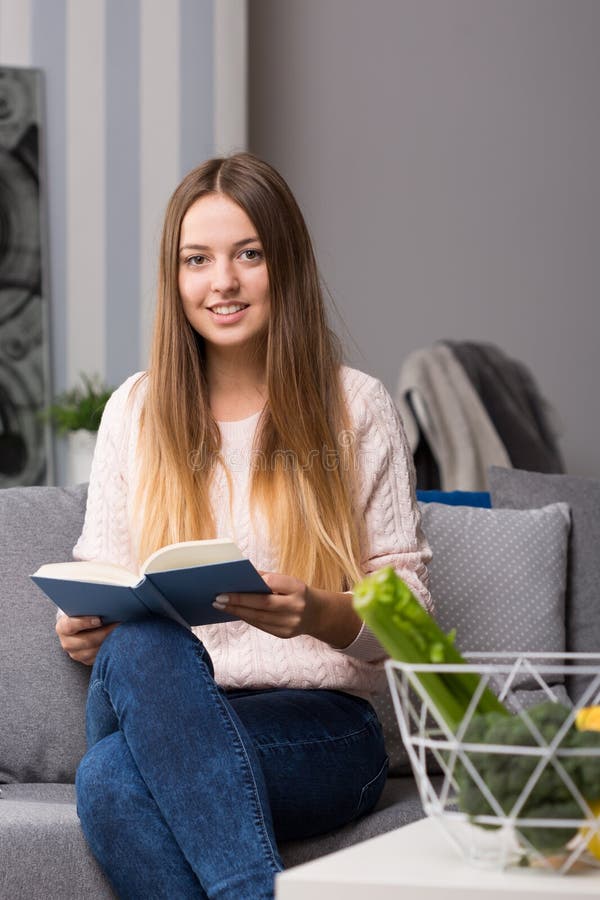 Girl studying diabetes diet royalty free stock image Girl studying diabetes diet royalty free stock image