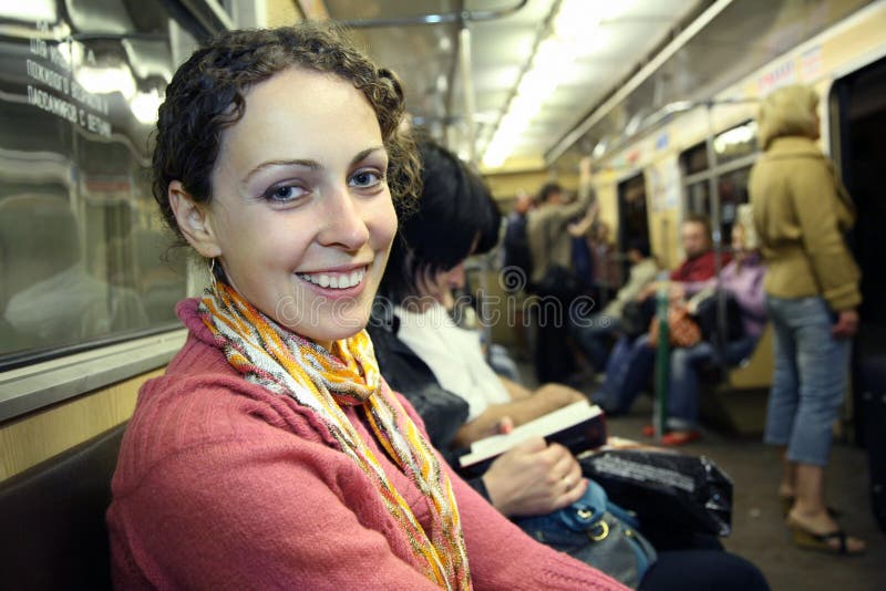 Girl in subway metro stock photo. Image of russia, moscow 3137900