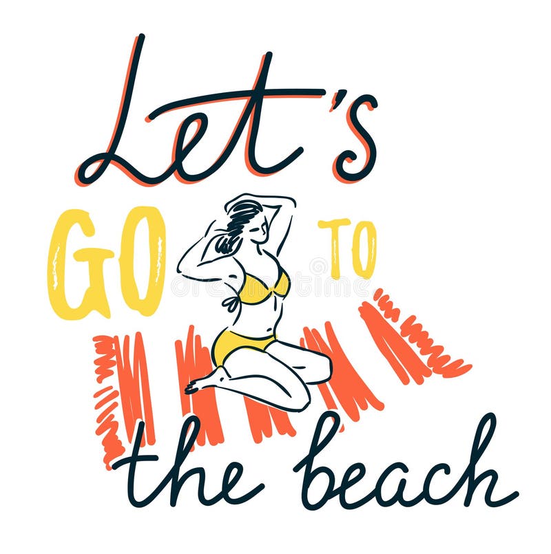 Doodle beach Mat illustration.Black and white image.Contour