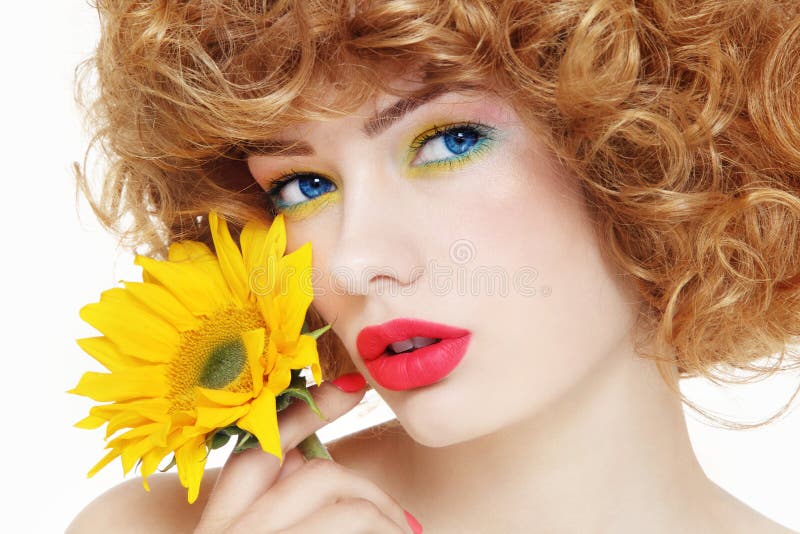 Girl with sunflower