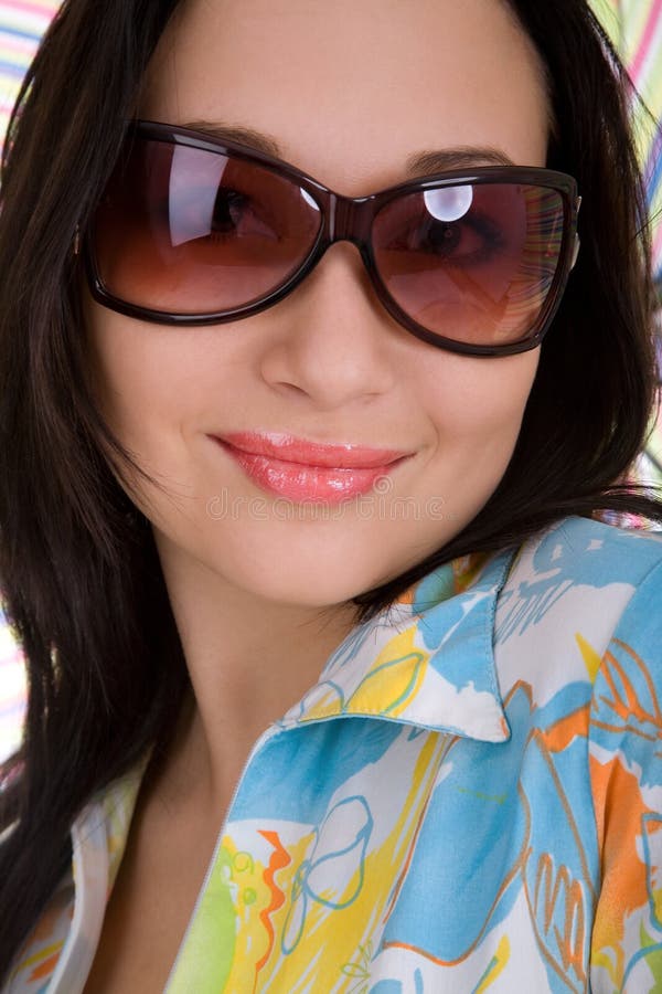 Girl in sunglasses stock photo. Image of casual, girl 14931790