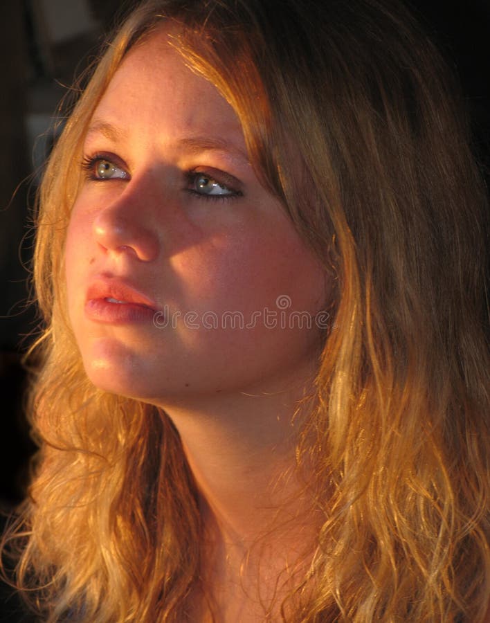 Download Girl in Sunlight stock image. Image of sunlit, pretty, attractive - 20763