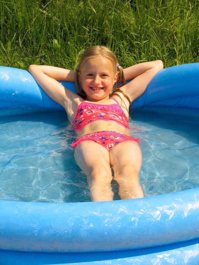 Girl in the swimming-pool