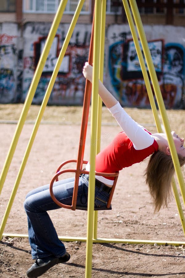 Girl on swing