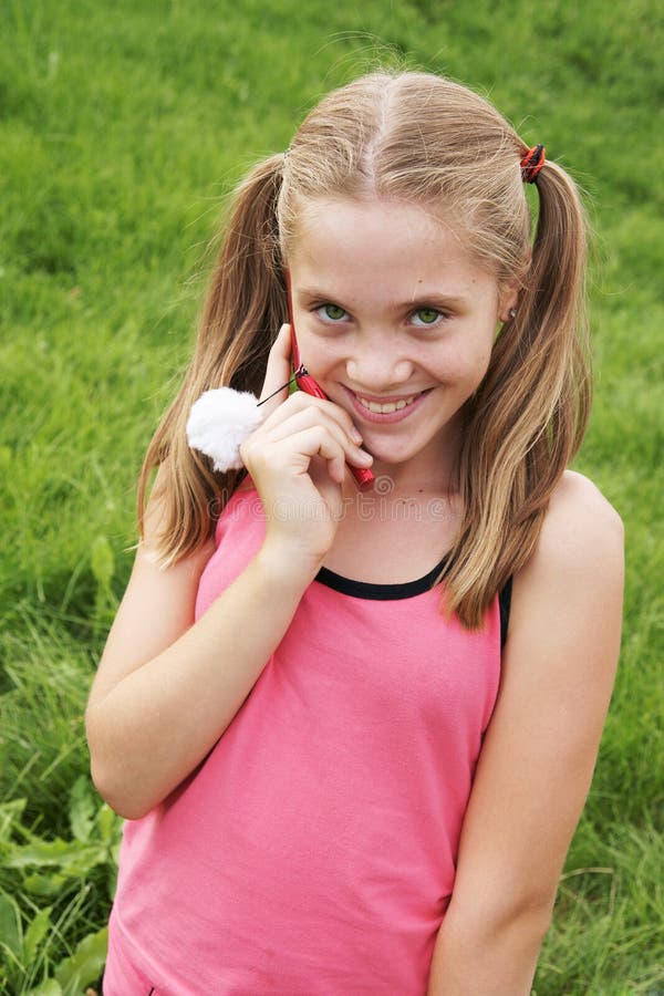 Girl talking on cell phone