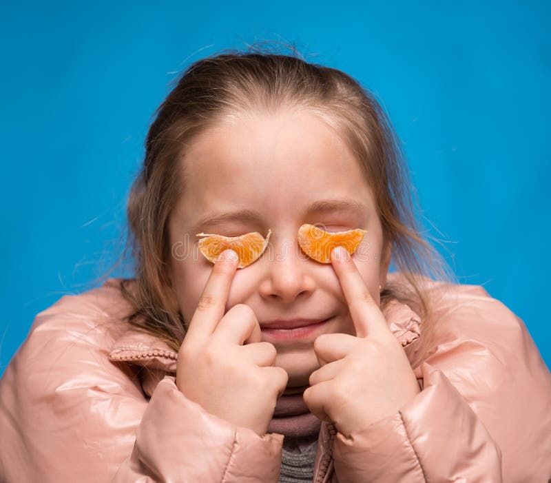 Girl with tangerine glasses