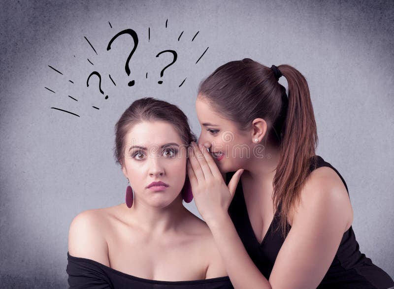 Girl Telling Secret Things To Her Girlfriend Stock Image