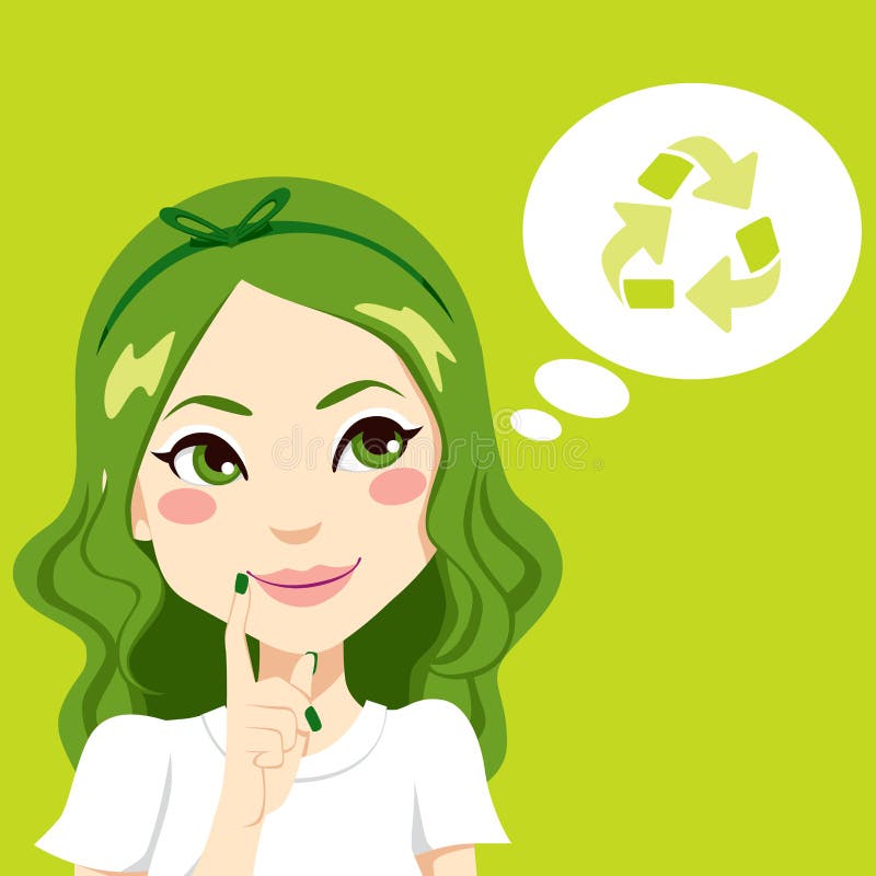Recycle Cartoon Green Girl Stock Illustrations 1,779 Recycle Cartoon