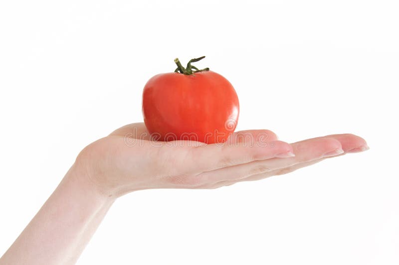 Girl with tomato