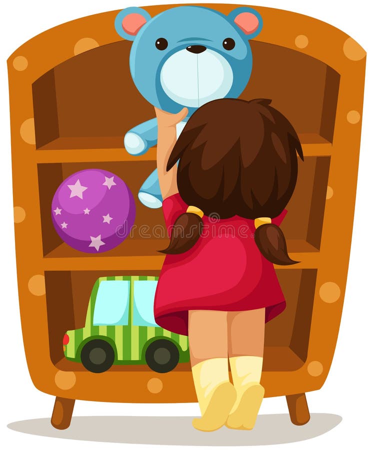 Girl with toys