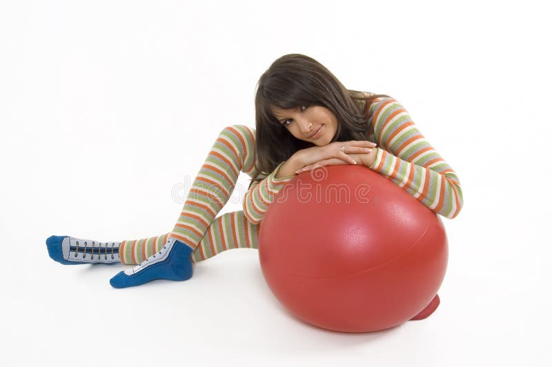 Girl with training ball