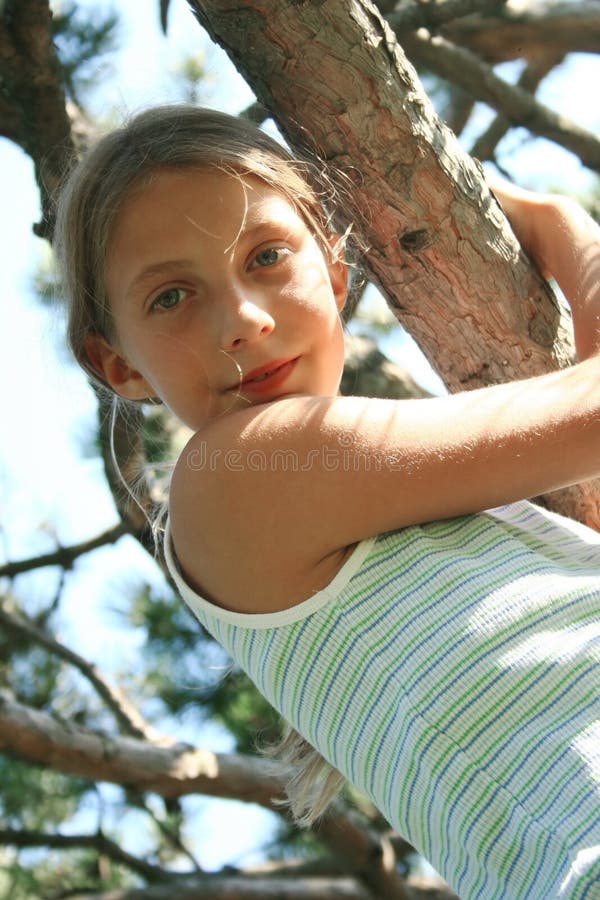 Girl on the tree