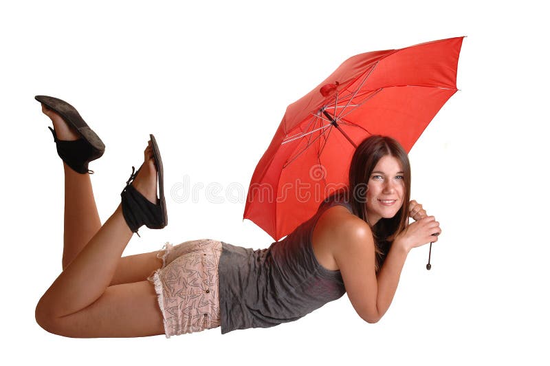 Girl with umbrella.