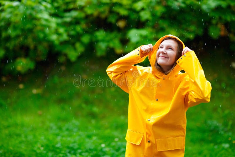 Girl under rain stock photo. Image of rainy, caucasian 10927296