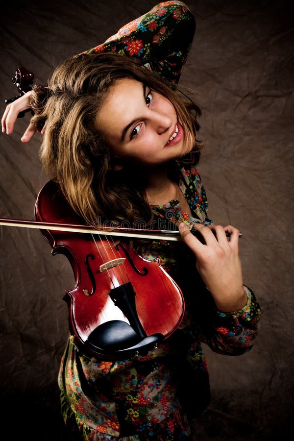 Girl and violin