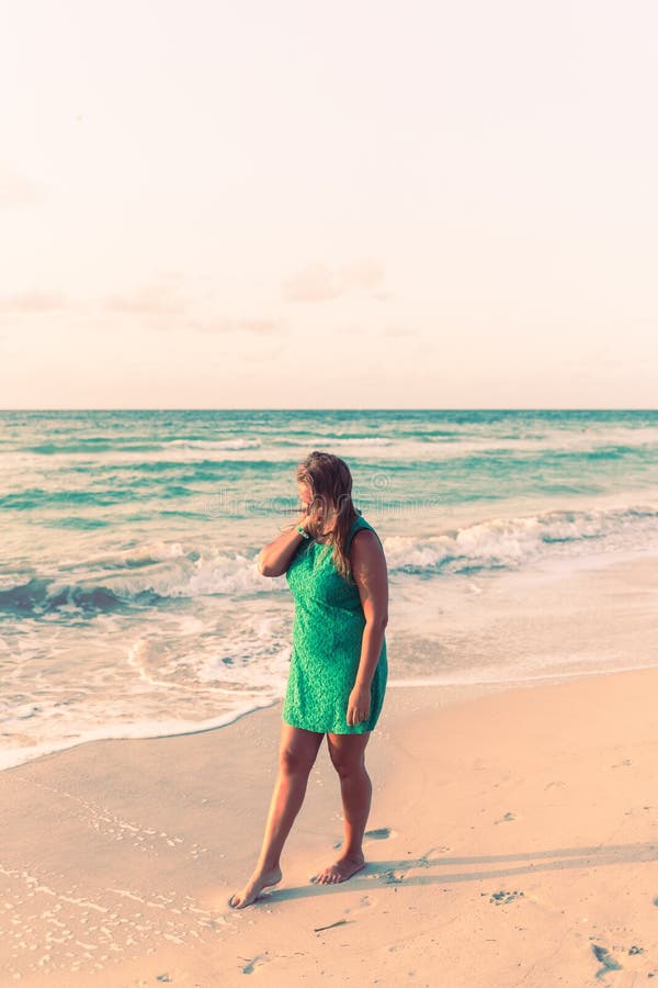 Black Woman Naked Walk on the Beach