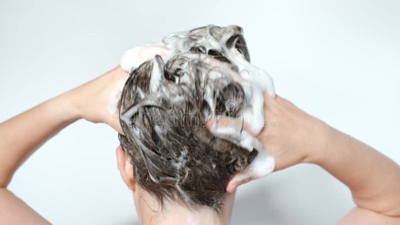 Little Girl Washing Hair in Bubble Bath Stock Video - Video of bathtub ...