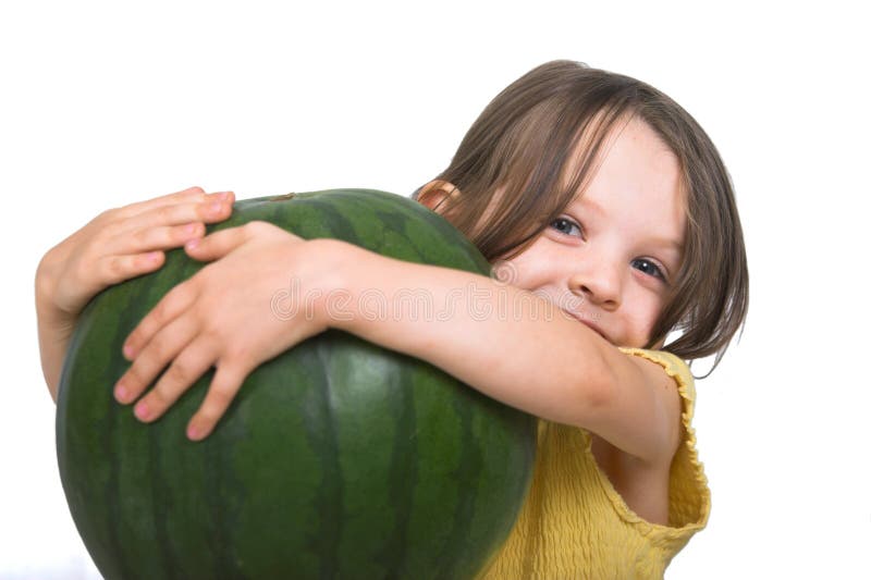 Girl with watermelon