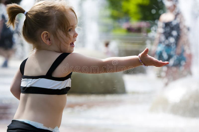 Girl at waterpark