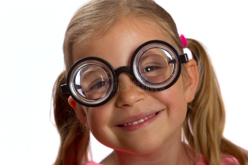 Girl Wearing Big Round Glasses Royalty Free Stock Photos Image 14230348