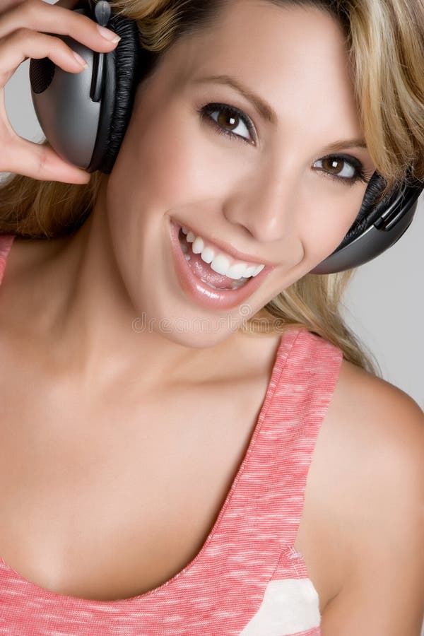 Girl Wearing Headphones