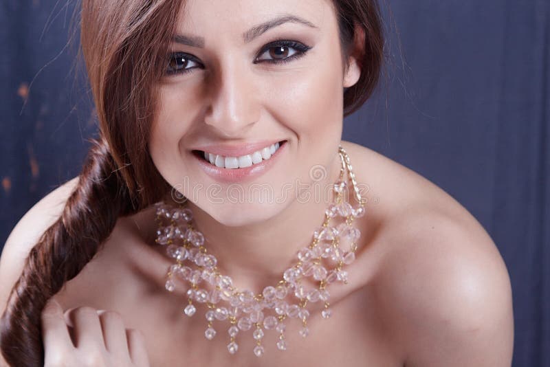 Necklace stock image. Image of hair, leisure, attractive 7244383