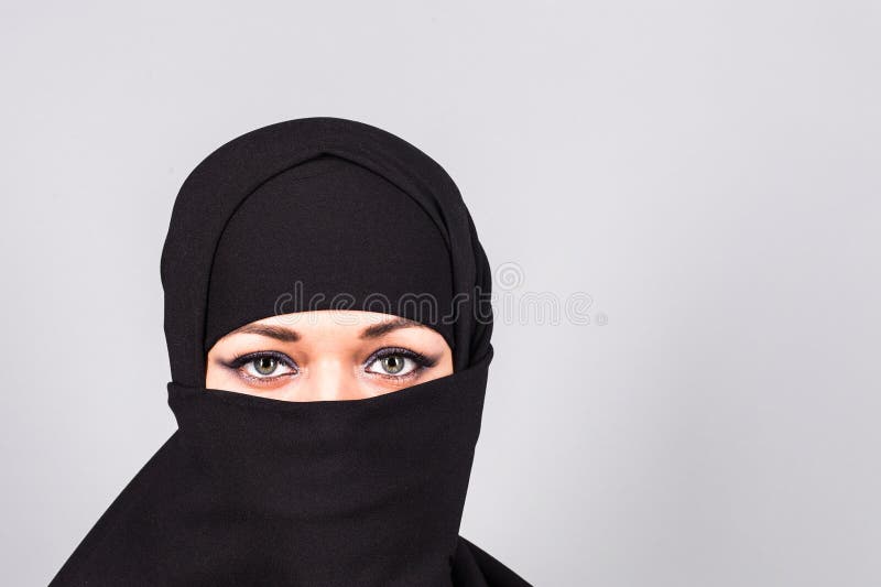 Girl wearing a niqab