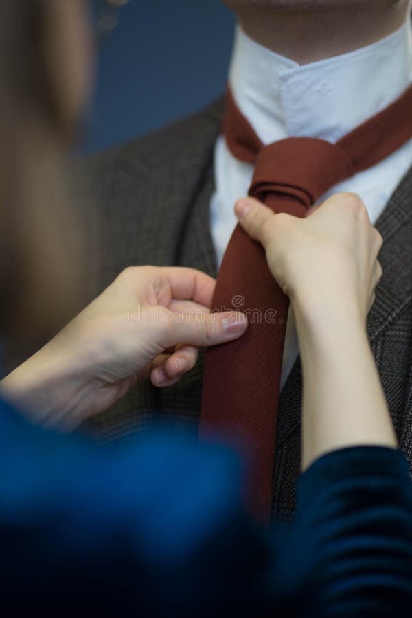 Girl Wearing a Tie To a Man Stock Image Image of couple, stylish
